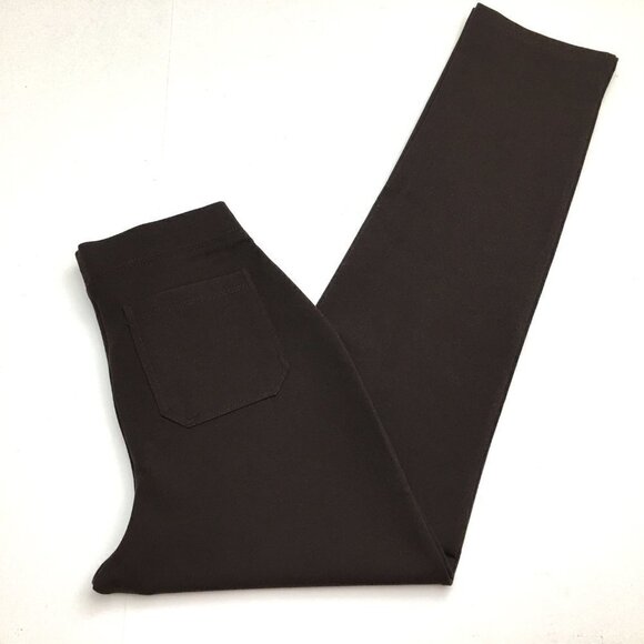 NEW Susan Graver Women's Dark Brown Pants Ponte Straight Leg Elastic Waist XXS - Picture 10 of 12
